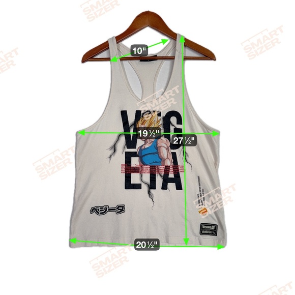 Vanquish X Dragonball Z Vegeta Mens Ivory Work Out Athletic Stringer Tank Top M - Picture 12 of 12